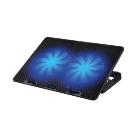 STAND LAPTOP SPACER SPNS-GAMING-2F 17", sita metal, 2x fan 14cm, turatie reglabila 800-1200rpm, ajustabil pe inaltime, negru SPA